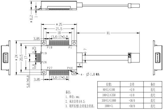 表贴式单路光模块 产品线封面图