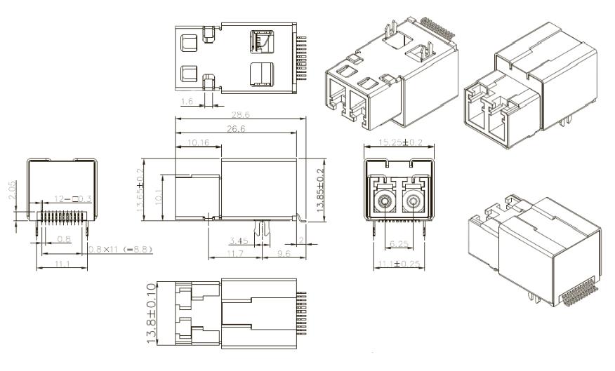 FTRJ型光模块产品线 | 北亿纤通 F-tone 产品实物图1