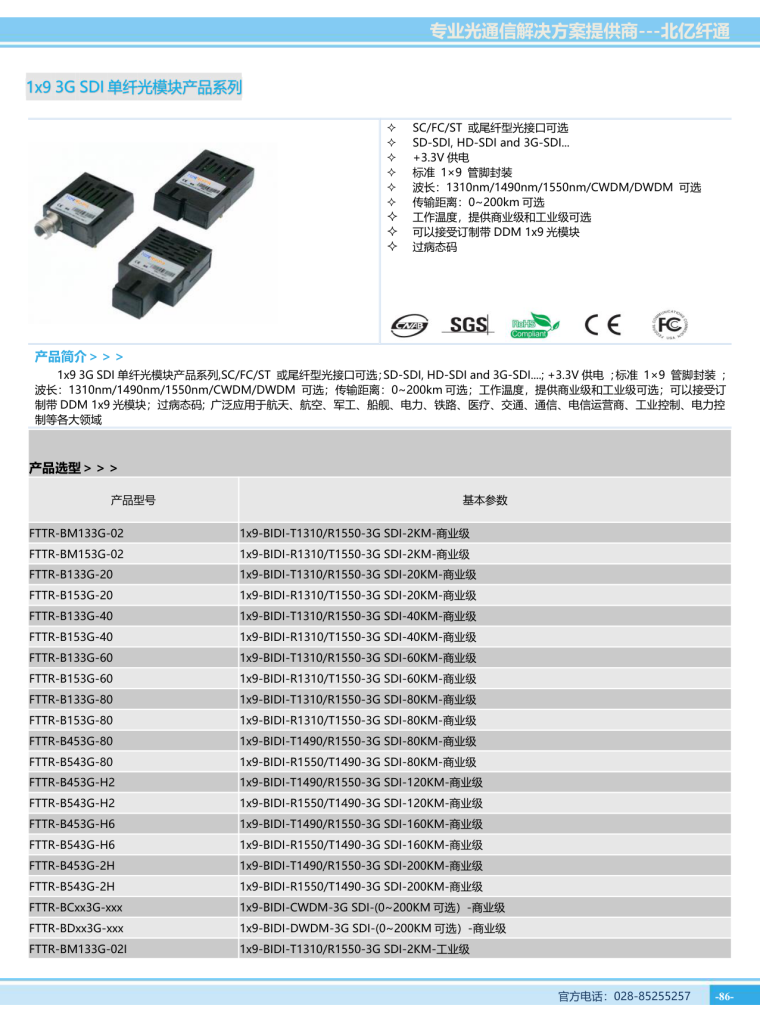 FTCS SFP TX/RX