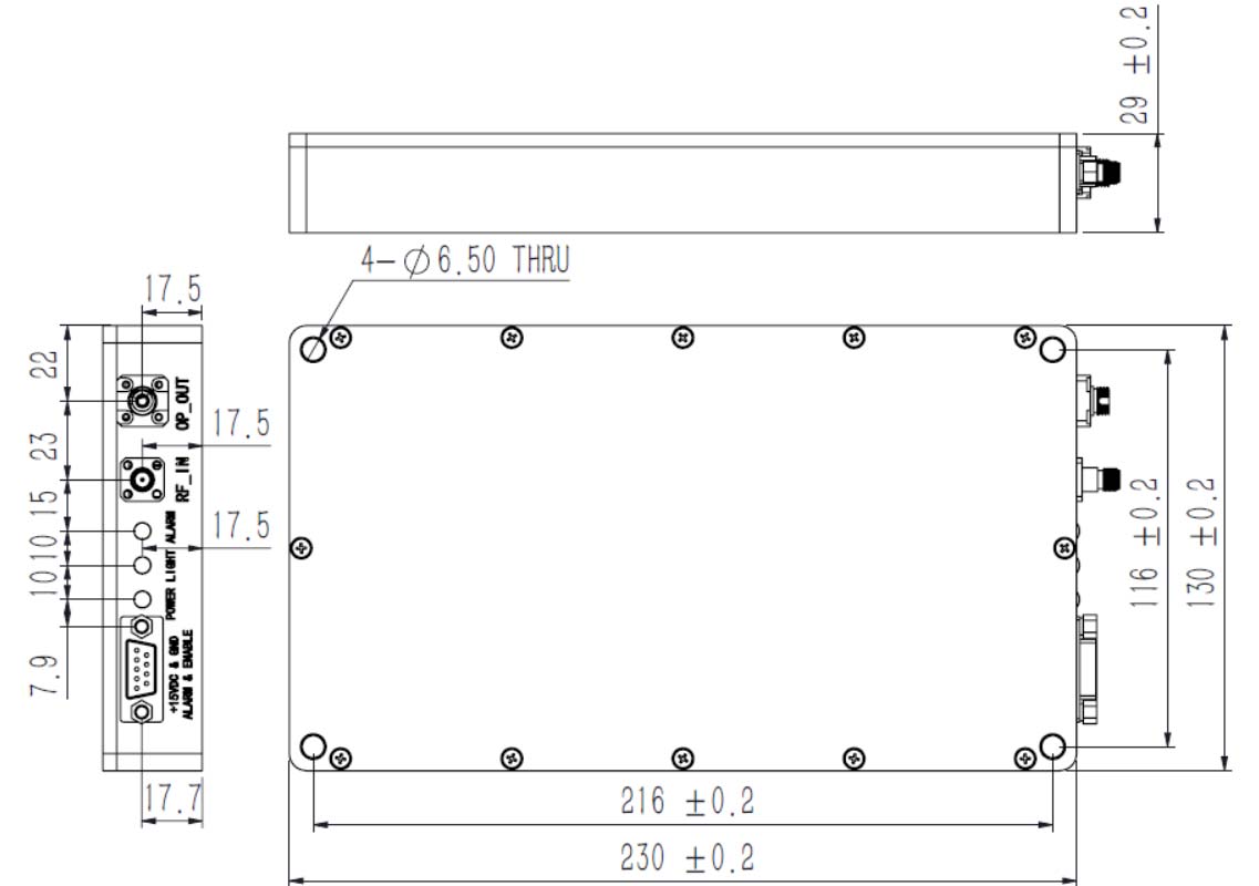 Rx DB-9 连接器示意图