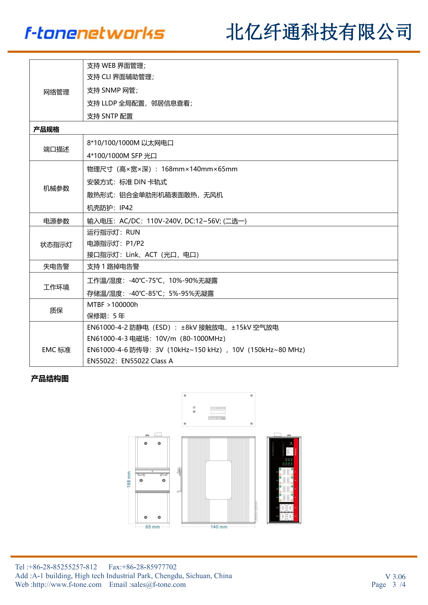 FT-SWG2-12084M-N-GC 产品结构图