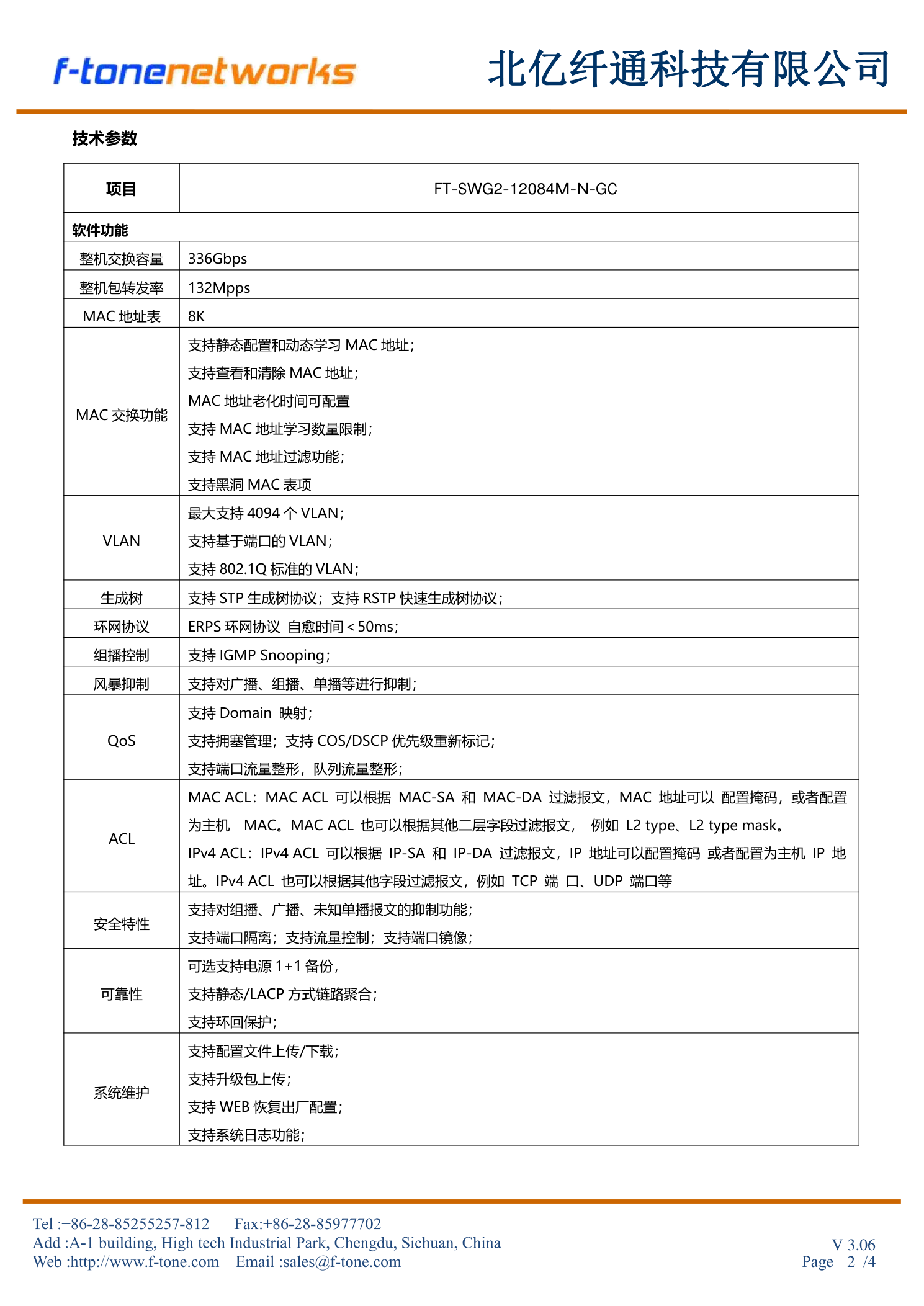 FT-SWG2-12084M-N-GC 技术参数