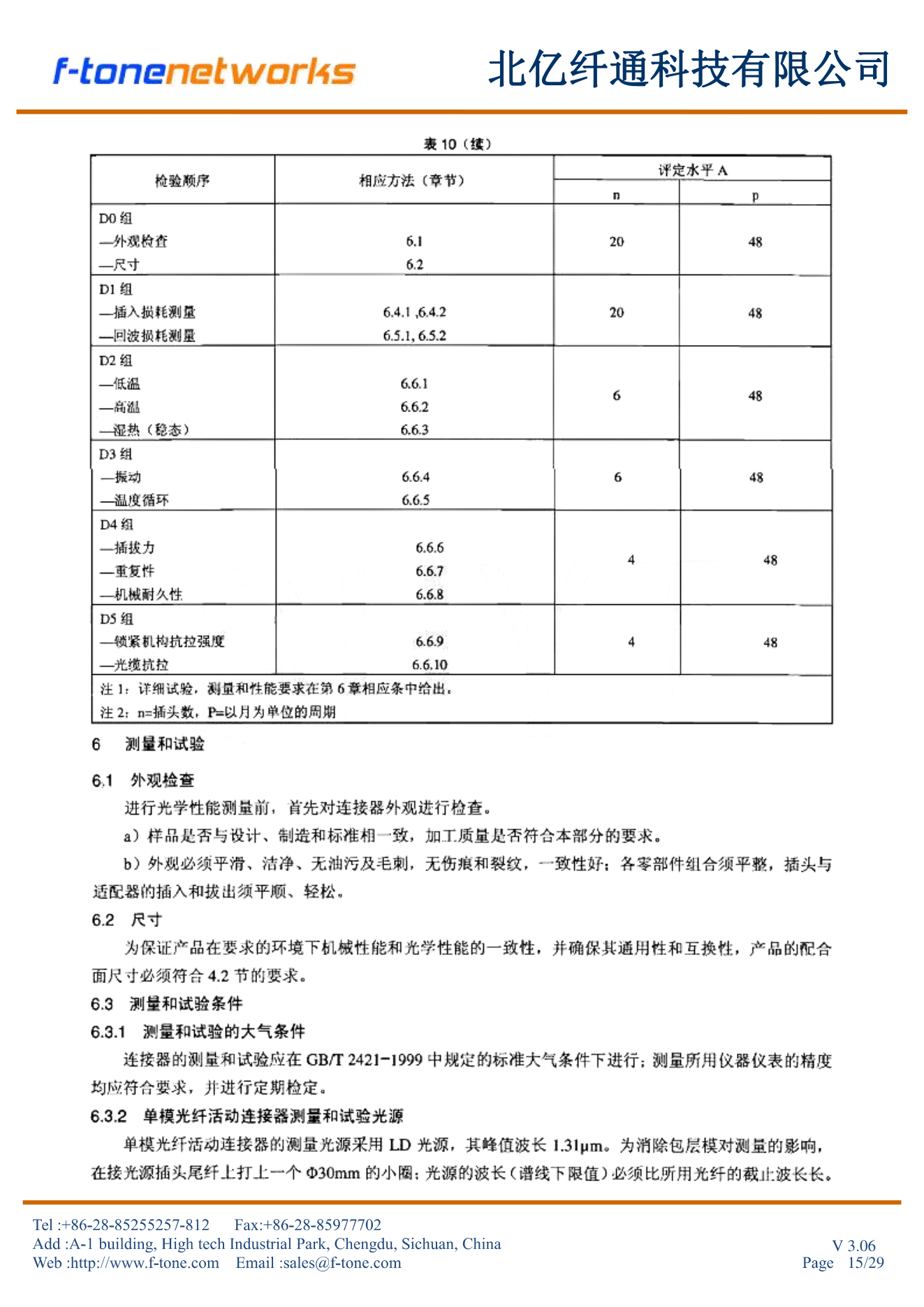 表10续+6.1外观+6.2尺寸+6.3条件