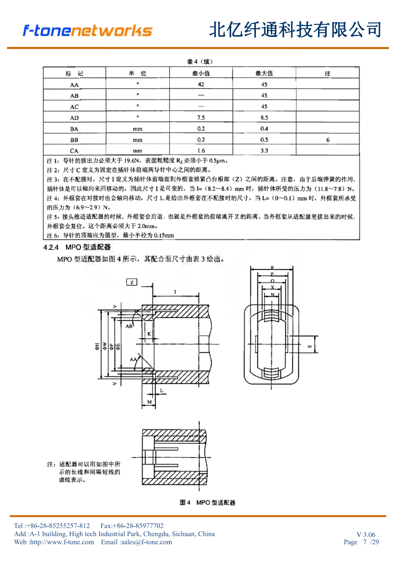 表4续+MPO型适配器图4