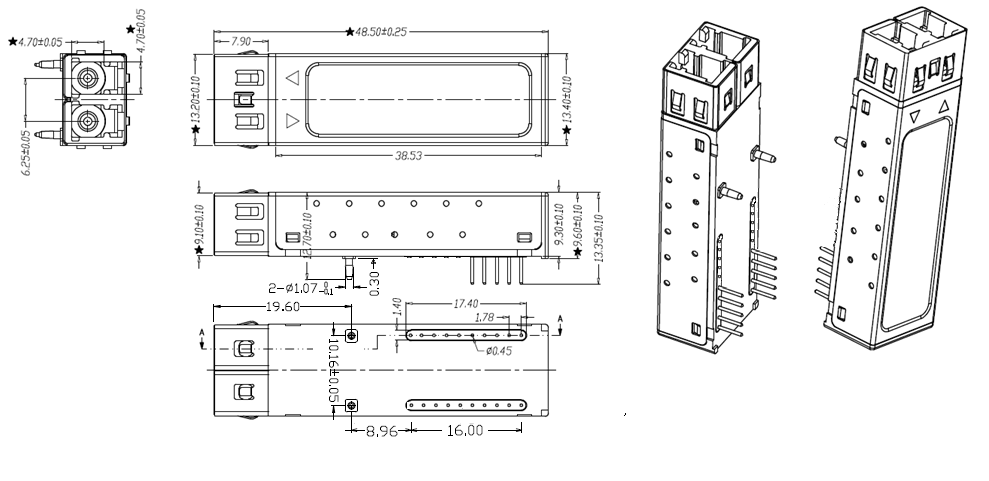 FTAF-1324-10xx Package Outline