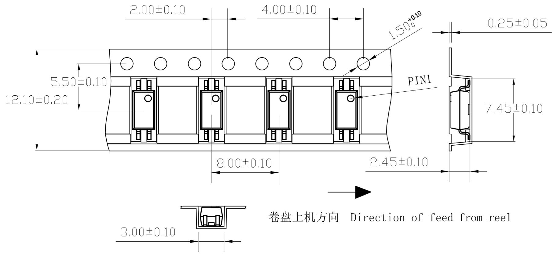 FTPC217×-(R)编带包装示意图