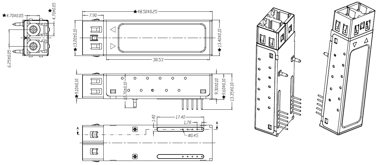 FTAF-M1303-02xx Package Outline