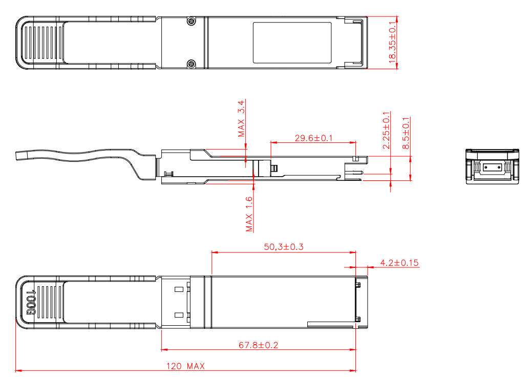 FTQ2-HG-SR4I QSFP28 SR4 Transceiver
