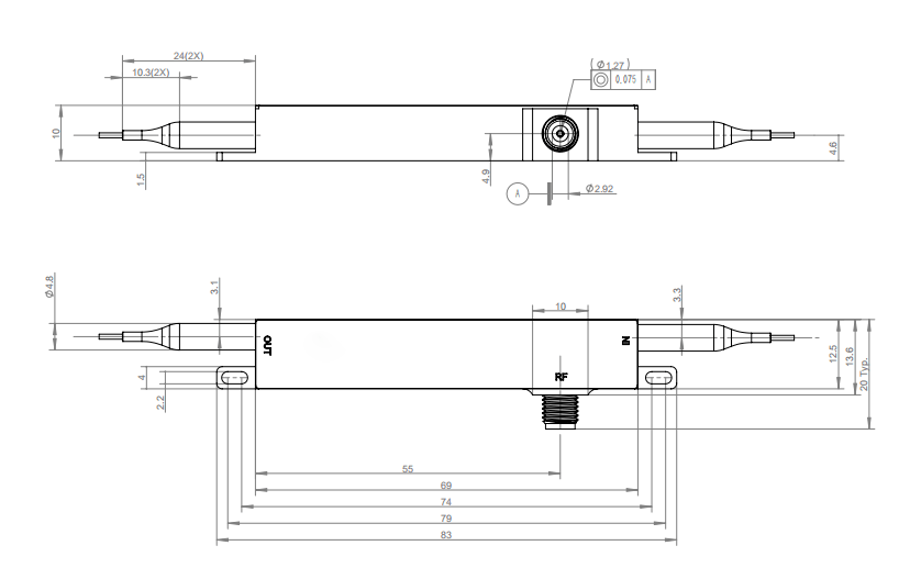 FT-46 Phase Modulator Mechanical Outline