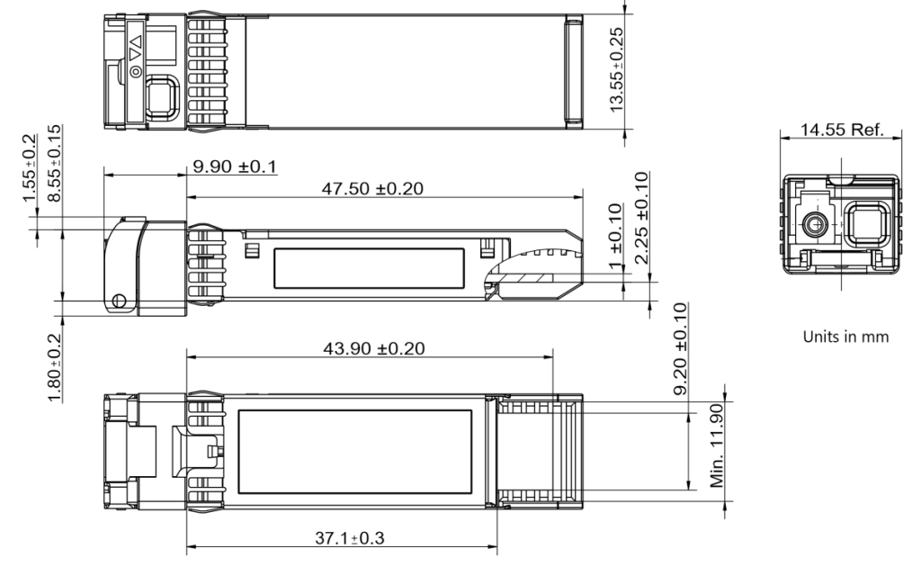 FTCS-B331X-60DI-QE Mechanical Dimensions