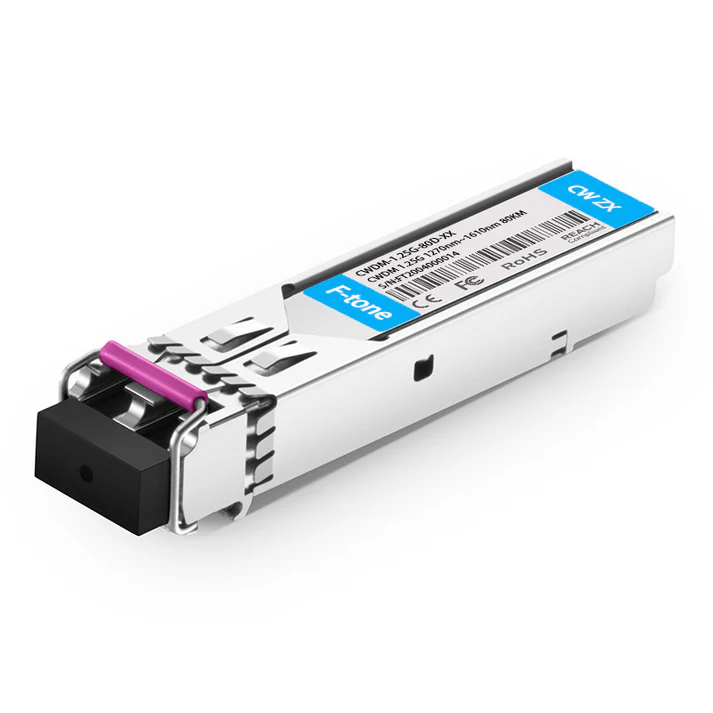 SFP-CWGE61-80C 1.25G CWDM SFP 1610nm 80km LC SMF DDM Transceiver Module