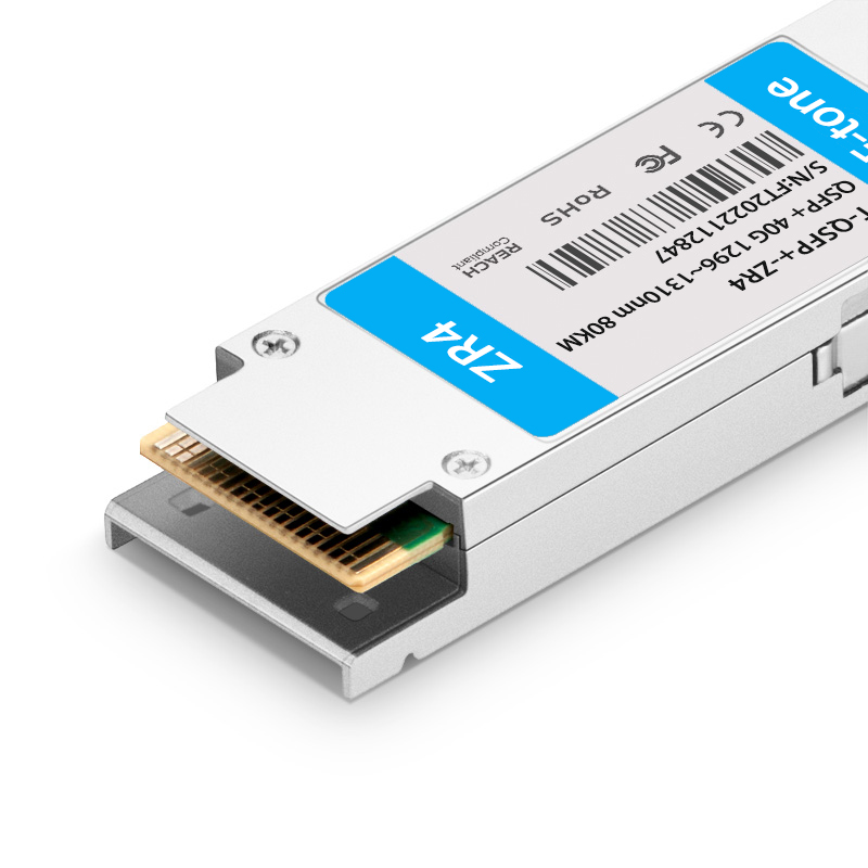 QSFPP-40G-ZR4 40G QSFP+ ZR4 LWDM4 80km LC SMF DDM Optical Transceiver Module