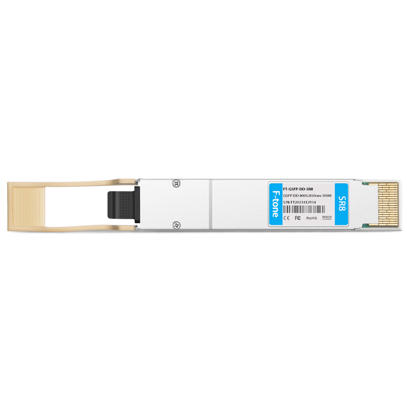 EdgeCore ET7502-SR8 Compatible 400G QSFP-DD SR8 PAM4 850nm 100m OM4 MPO-16 DDM MMF Optical Transceiver Module