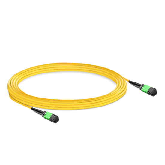 NVIDIA MFP7E30-N020 Compatible 20m (66ft) 12 Fibers Low Insertion Loss Female to Female MPO Trunk Cable Polarity B APC to APC LSZH Single-Mode OS2 9/125