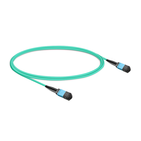NVIDIA MFP7E10-N005 Compatible 5m (16ft) 12 Fibers Low Insertion Loss Female to Female MPO Trunk Cable Polarity B APC to APC LSZH Multimode OM3 50/125