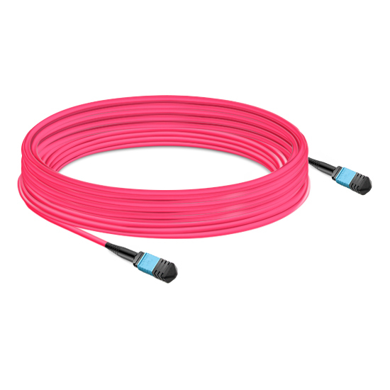 NVIDIA MFP7E10-N040 Compatible 40m (131ft) 12 Fibers Low Insertion Loss Female to Female MPO Trunk Cable Polarity B APC to APC LSZH Multimode OM4 50/125
