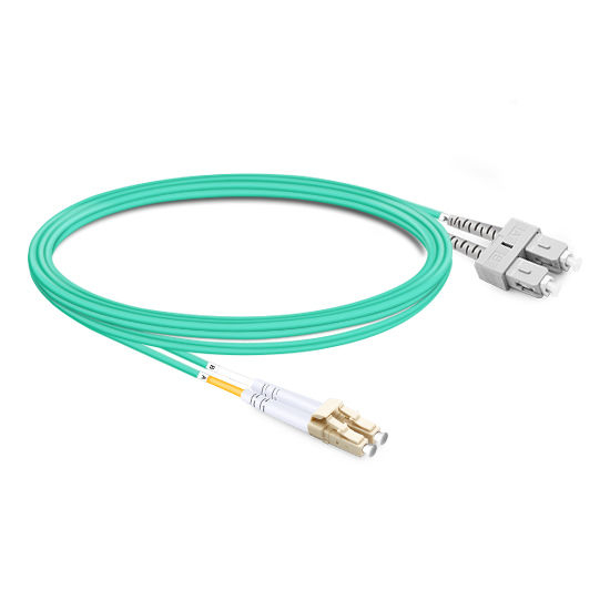 7m (23ft) Duplex OM3 Multimode LC UPC to SC UPC LSZH Fiber Optic Cable