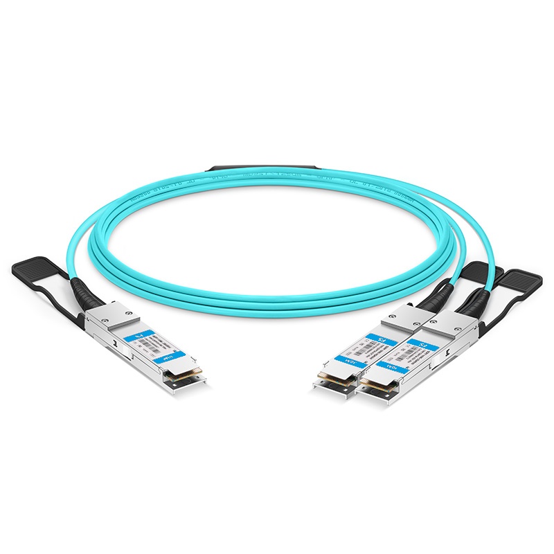 100G QSFP28 4x25G NRZ转2x50G QSFP28 2x25G NRZ分支AOC, 30m (98ft)