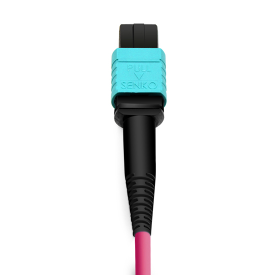 NVIDIA MFP7E10-N040 Compatible 40m (131ft) 12 Fibers Low Insertion Loss Female to Female MPO Trunk Cable Polarity B APC to APC LSZH Multimode OM4 50/125