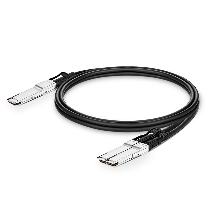 200G QSFP-DD 8x25G NRZ转2x100G QSFP28 4x25G NRZ无源分支DAC, 1m (3ft)