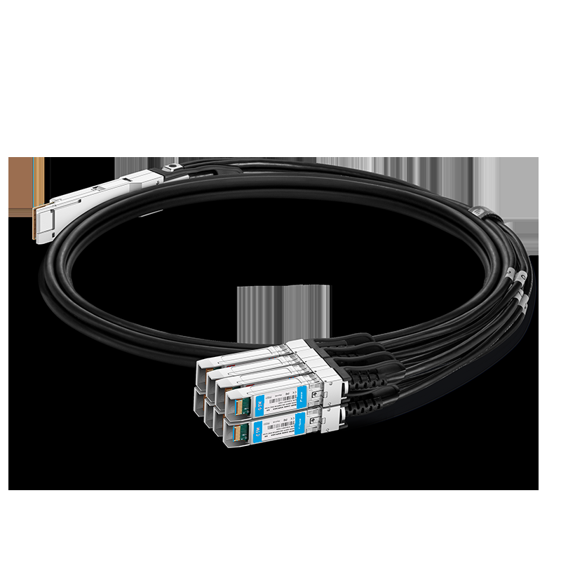 QDD-2QSFP28-200G-PC2.5M 2.5m (8ft) 200G QSFP-DD to 2x100G QSFP28 NRZ Passive Breakout Direct Attach Copper Cable