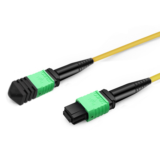 NVIDIA MFP7E30-N100 Compatible 100m (328ft) 12 Fibers Low Insertion Loss Female to Female MPO Trunk Cable Polarity B APC to APC LSZH Single-Mode OS2 9/125