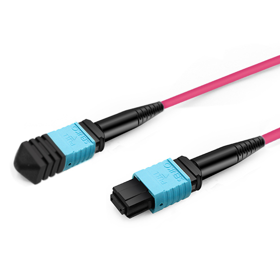 NVIDIA MFP7E10-N035 Compatible 35m (115ft) 12 Fibers Low Insertion Loss Female to Female MPO Trunk Cable Polarity B APC to APC LSZH Multimode OM4 50/125