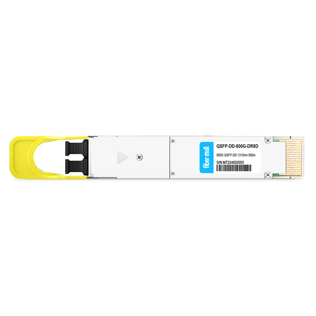 QSFP-DD-800G-DR8D QSFP-DD 8x100G DR PAM4 1310nm 500m DOM Dual MPO-12 SMF Optical Transceiver Module