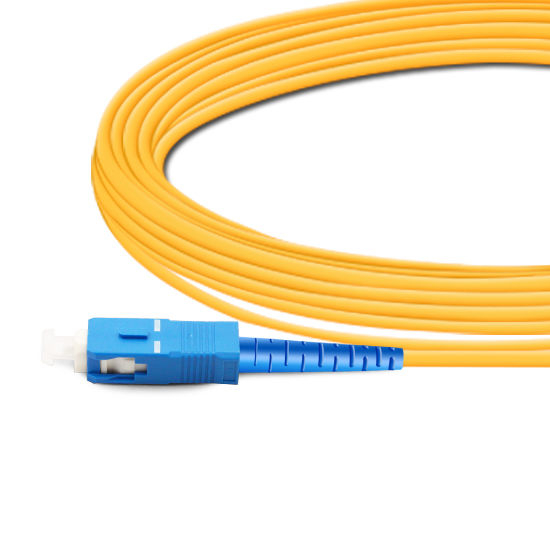 7m (23ft) Simplex OS2 Single Mode SC UPC to SC UPC PVC (OFNR) Fiber Optic Cable