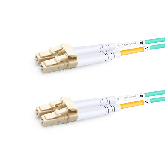 5m (16ft) Duplex OM3 Multimode LC UPC to LC UPC OFNP Fiber Optic Cable