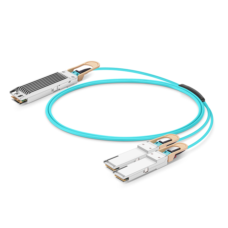 400G OSFP 8x50G PAM4转2x200G QSFP56 4x50G PAM4分支AOC, 3m (10ft)