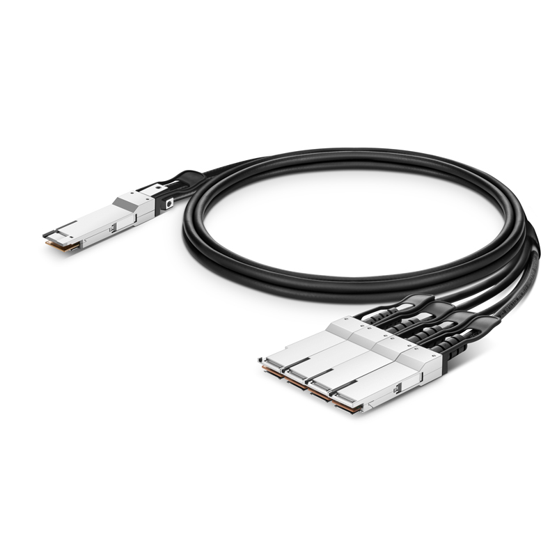 Arista Networks CAB-D-8S-400-2.5 Compatible 2.5m (8ft) 400G QSFP-DD to 8x 50G SFP56 Passive Direct Attach Twinax Copper Breakout Cable