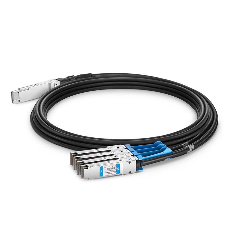 Arista Networks H-D400-4Q100-3M Compatible 3m (10ft) 400G QSFP-DD to 4x100G QSFP28 PAM4 Active Breakout Direct Attach Copper Cable