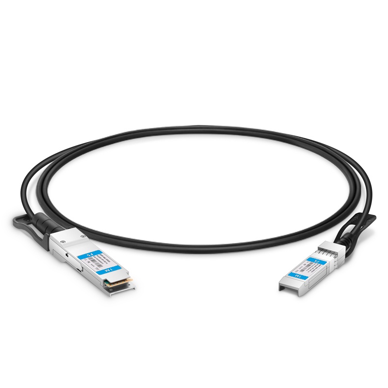 40G QSFP+转1x10G SFP+无源铜芯高速线缆, 1m (3ft)