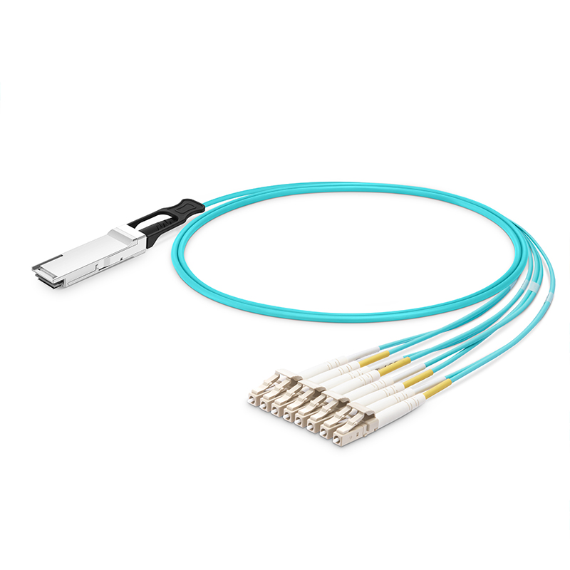 Cisco QSFP-8LC-AOC15M Compatible 15m (49ft) 40G QSFP+ to 8 LC Connector Active Optical Breakout Cable