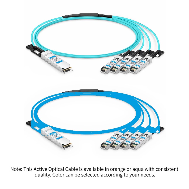 Cisco QSFP-8LC-AOC15M Compatible 15m (49ft) 40G QSFP+ to 8 LC Connector Active Optical Breakout Cable