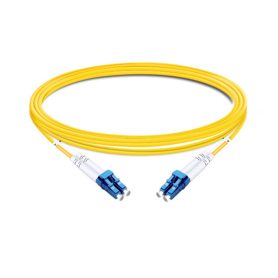 2m (7ft) Duplex OS2 Single Mode LC UPC to LC UPC PVC (OFNR) Fiber Optic Cable