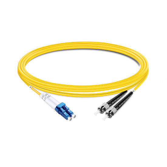 5m (16ft) Duplex OS2 Single Mode LC UPC to ST UPC PVC (OFNR) Fiber Optic Cable