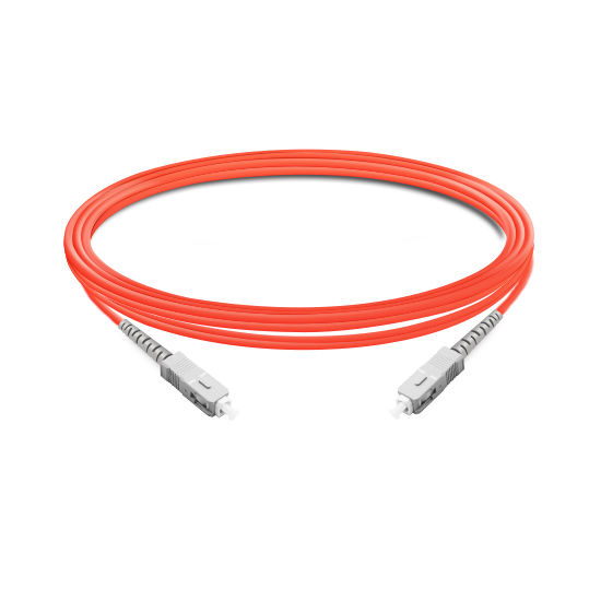 5m (16ft) Simplex OM1 Multimode SC UPC to SC UPC PVC (OFNR) Fiber Optic Cable