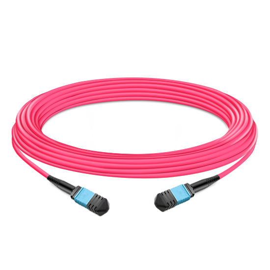 10m (33ft) 12 Fibers Multimode OM4 MPO Patch Cable Female to Female MPO Trunk Cable Polarity B LSZH Multimode OM4 50/125