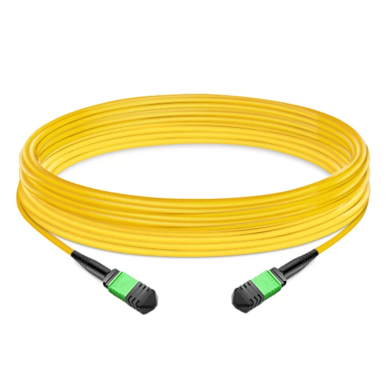 NVIDIA MFP7E30-N030 Compatible 30m (98ft) 12 Fibers Low Insertion Loss Female to Female MPO Trunk Cable Polarity B APC to APC LSZH Single-Mode OS2 9/125