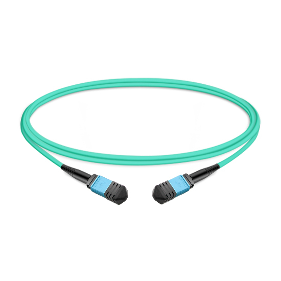 NVIDIA MFP7E10-N005 Compatible 5m (16ft) 12 Fibers Low Insertion Loss Female to Female MPO Trunk Cable Polarity B APC to APC LSZH Multimode OM3 50/125