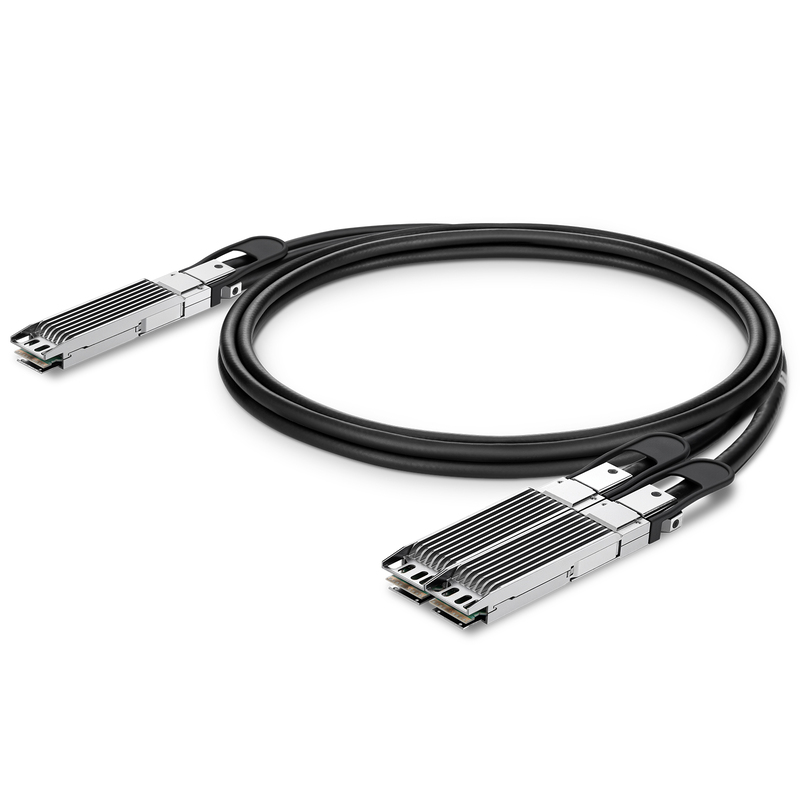 800G OSFP 8x100G PAM4转2x400G OSFP 4x100G PAM4无源分支DAC, 1.5m (5ft)