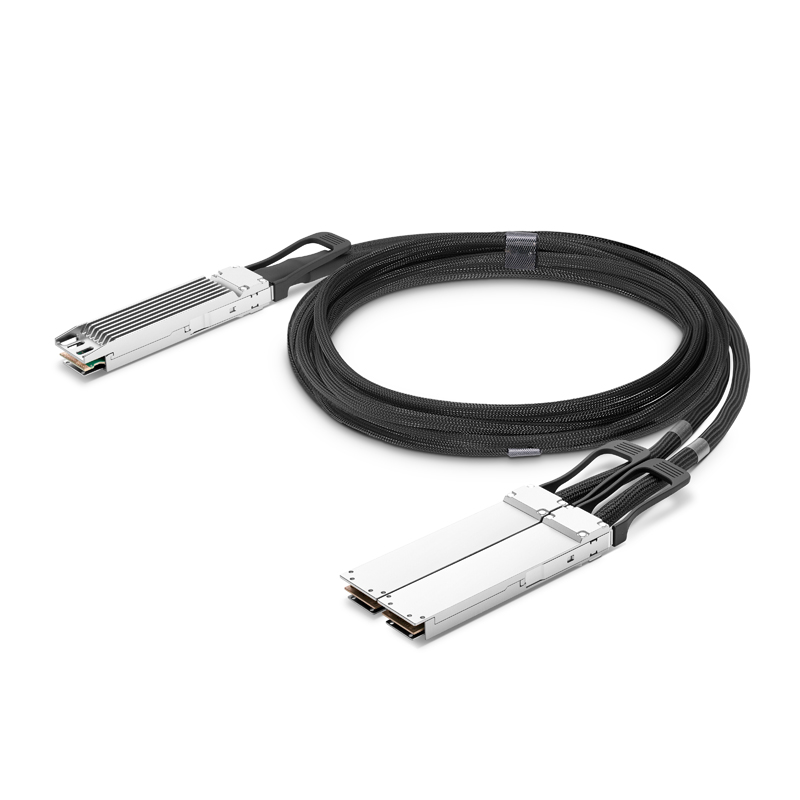 800G OSFP 8x100G PAM4转2x400G OSFP 4x100G PAM4有源分支DAC, 1m (3ft)