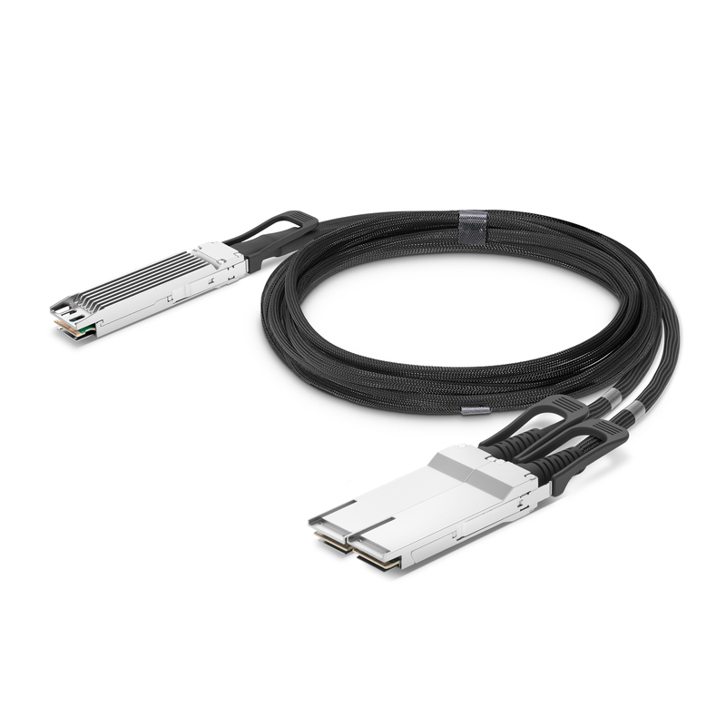 800G OSFP 8x100G PAM4转2x400G QSFP112 4x100G PAM4有源分支DAC, 3m (10ft)