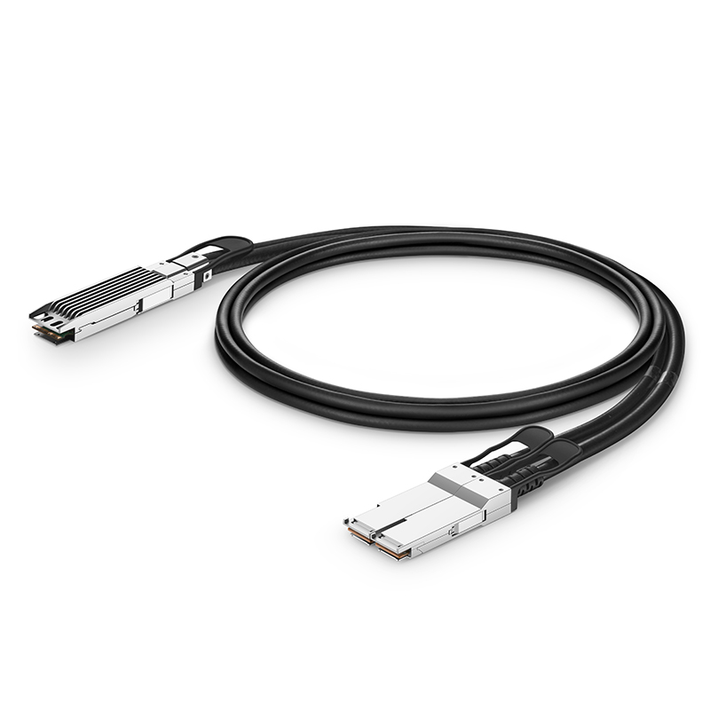 OSFP8-2QSFP112-PC1.5M 1.5m (5ft) 800G InfiniBand NDR Twin-port OSFP to 2x400G QSFP112 Passive Breakout Direct Attach Copper Cable