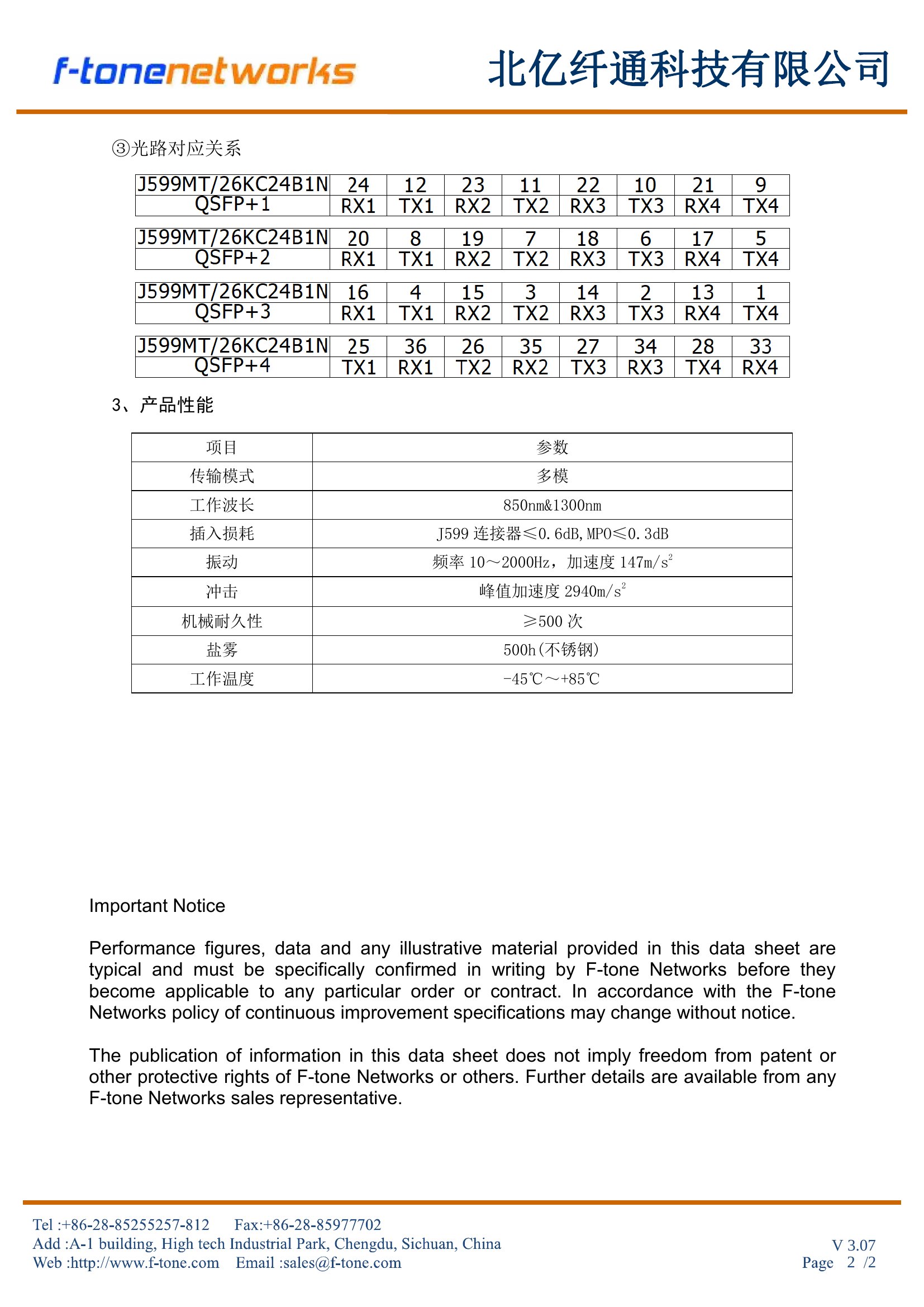 J599MT Cable Assembly Technical Specifications Page 2