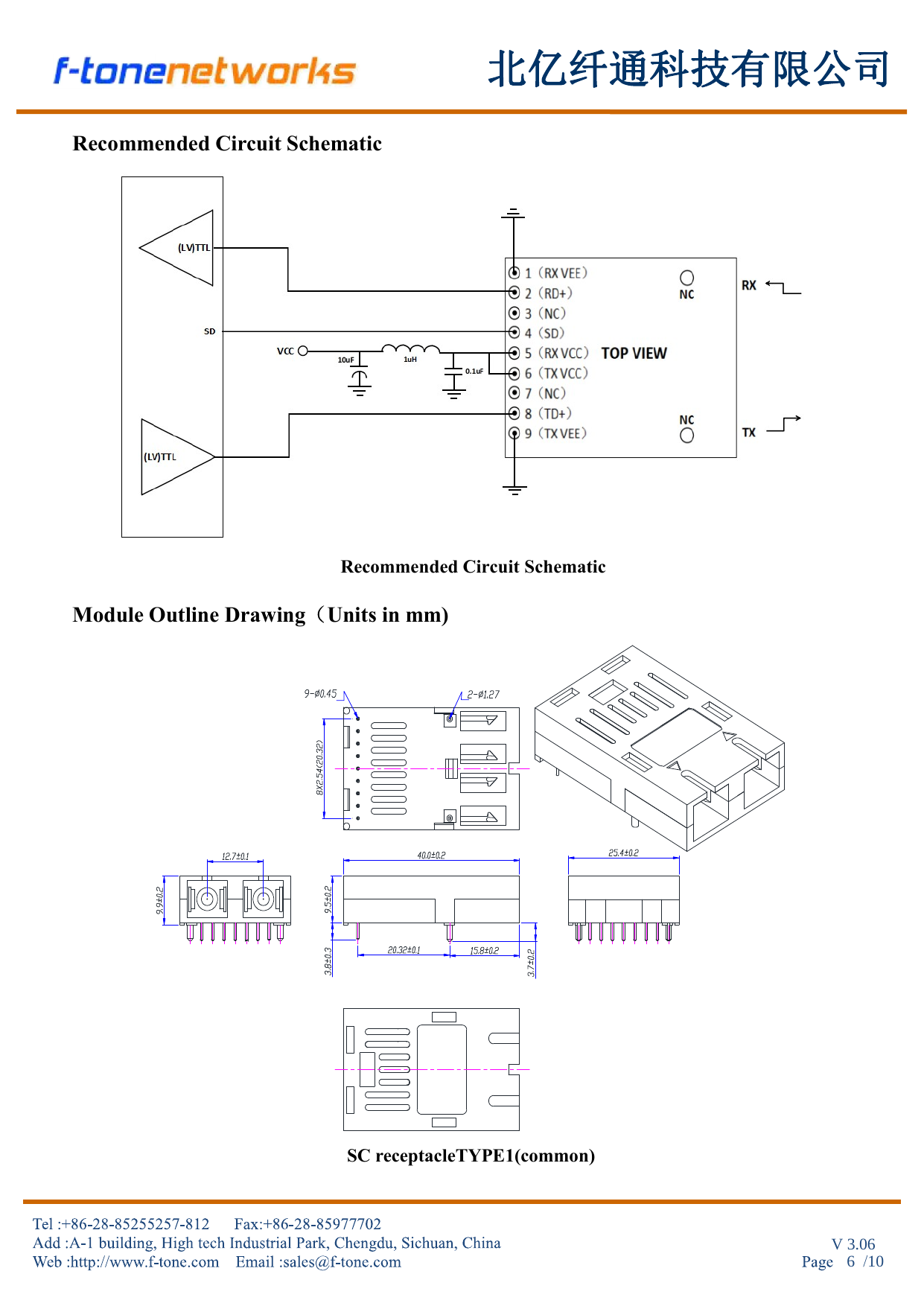FTTR-1301-40I 10Mbps 1x9