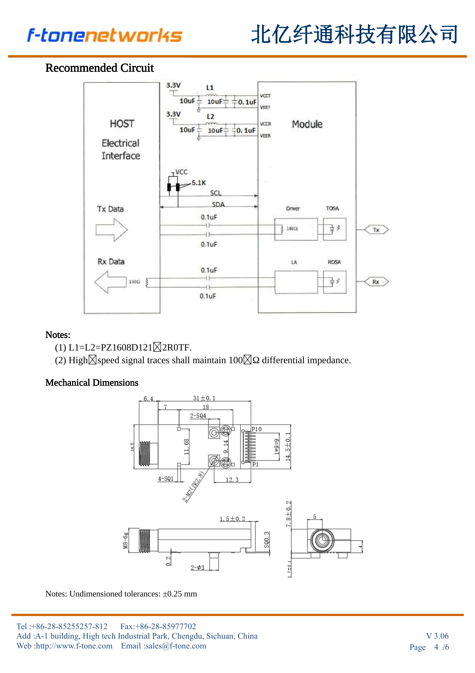FTMF-Bxx12-20I 1.25Gbps Single-Mode Mini SFF BIDI Transceiver 1310/1550nm 20km FC Industrial