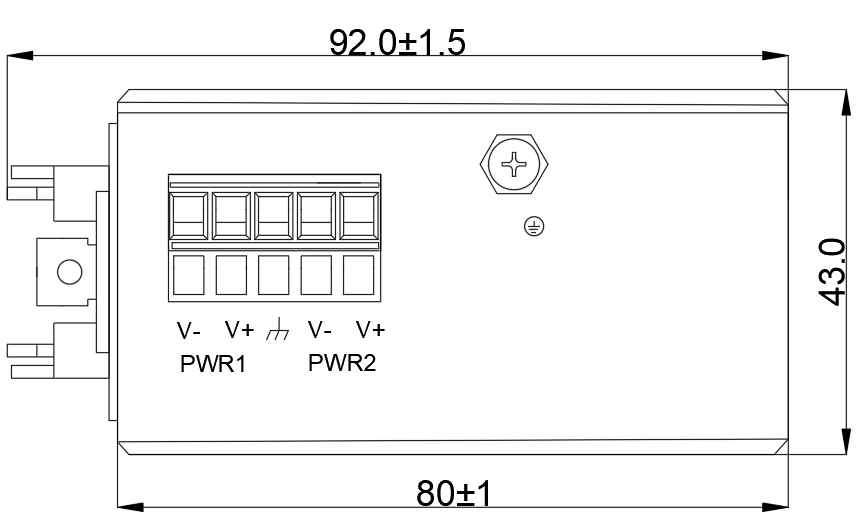 FT-43-ISW3000前面板尺寸图2
